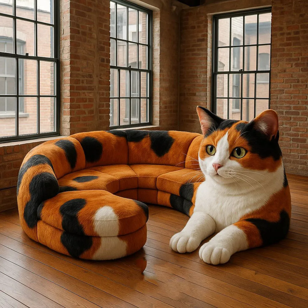 Cat Shaped Sectional Sofa