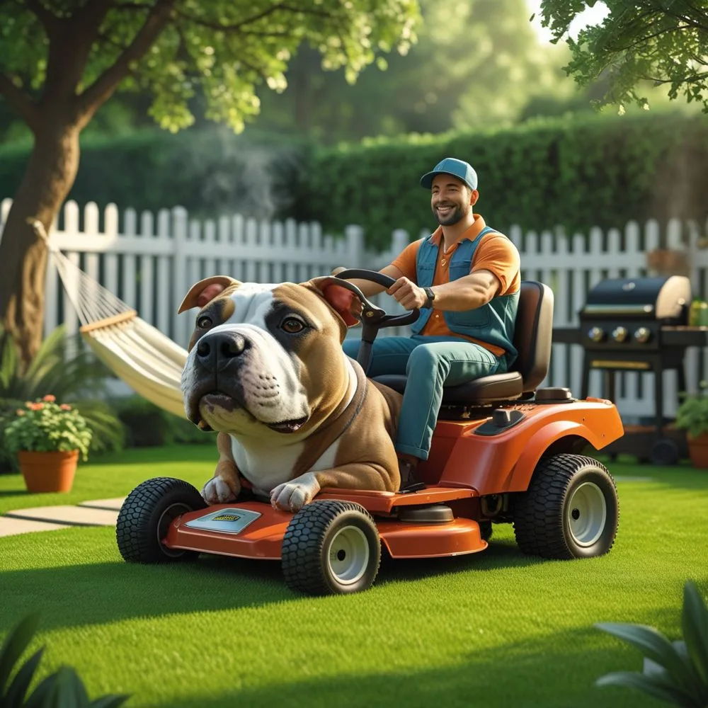 Dog Shaped Lawn Mower