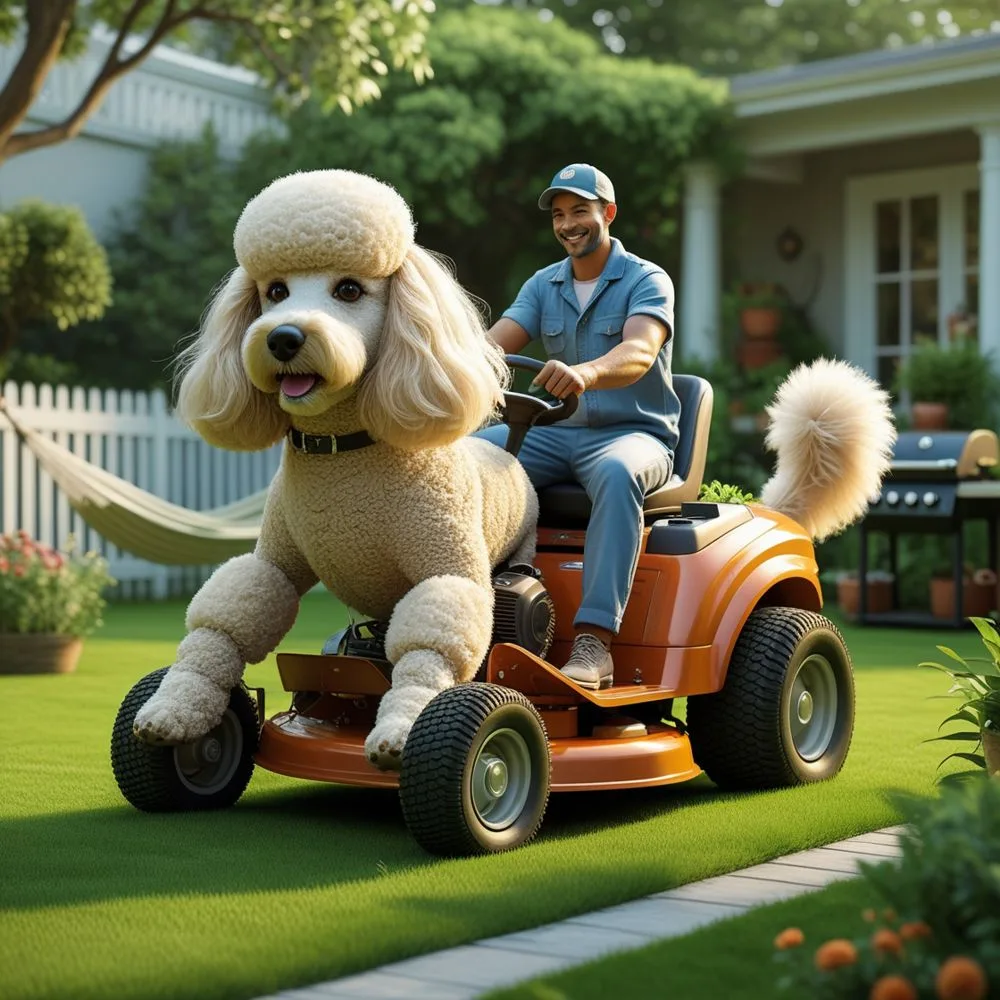 Dog Shaped Lawn Mower