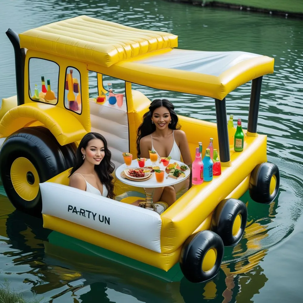 Giant Inflatable Tractor Lake Floats