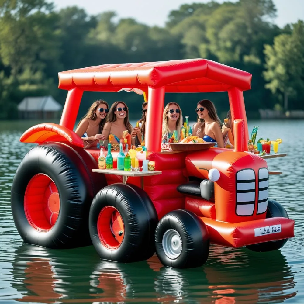 Giant Inflatable Tractor Lake Floats
