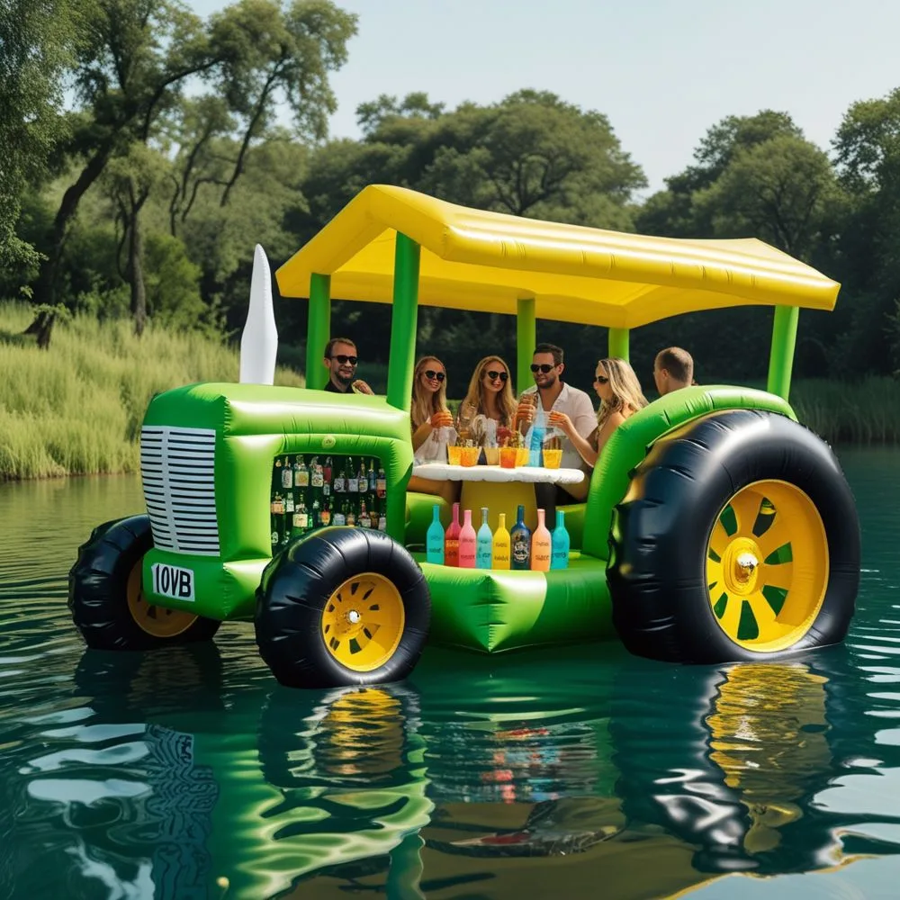 Giant Inflatable Tractor Lake Floats