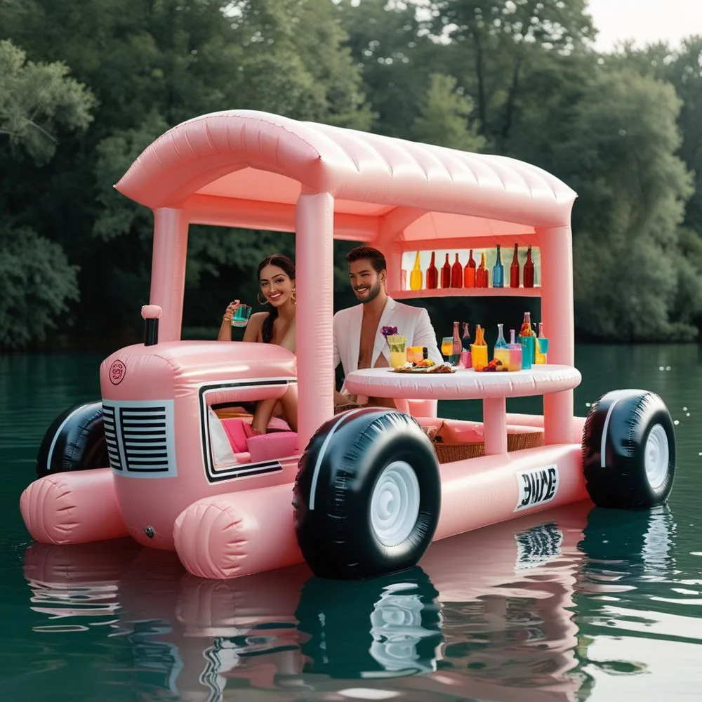Giant Inflatable Tractor Lake Floats