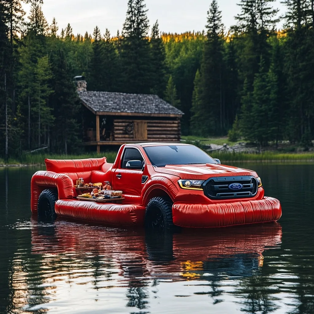 Inflatable Pickup Truck Lake Floats