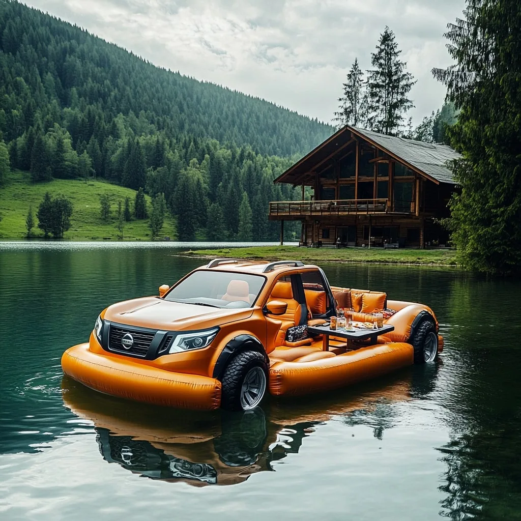 Inflatable Pickup Truck Lake Floats
