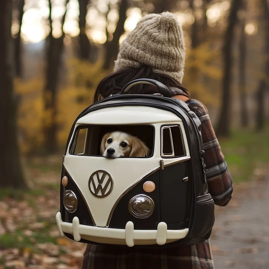 VW Bus Shaped Pet Carrier