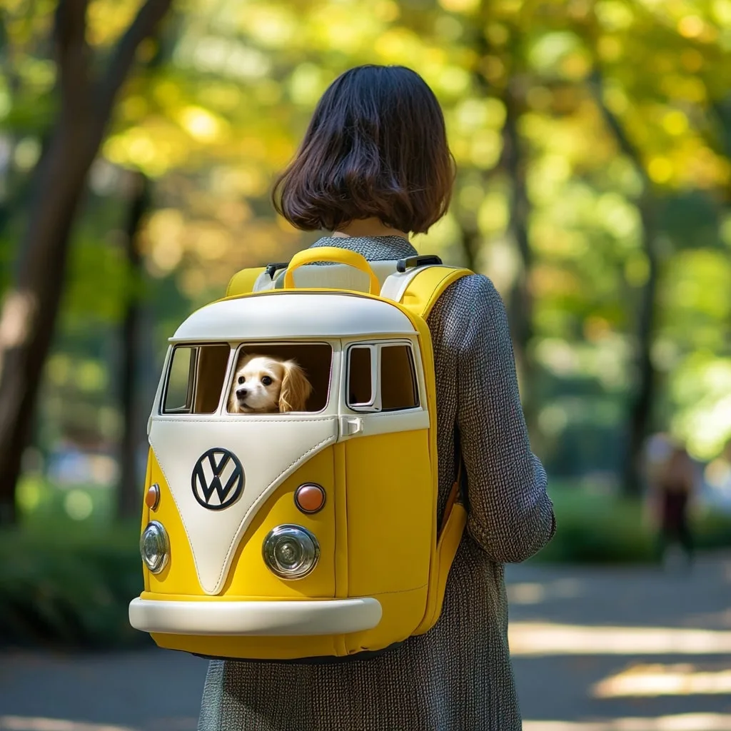 VW Bus Shaped Pet Carrier