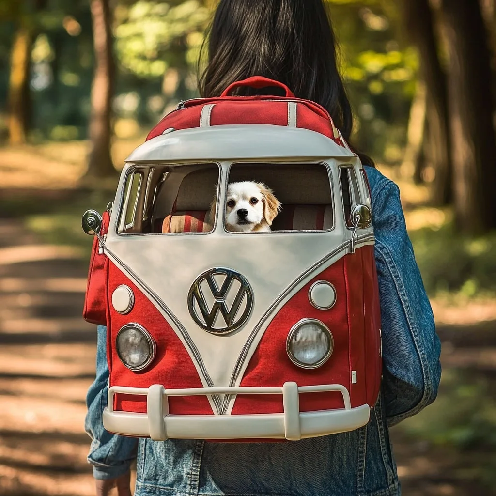 VW Bus Shaped Pet Carrier