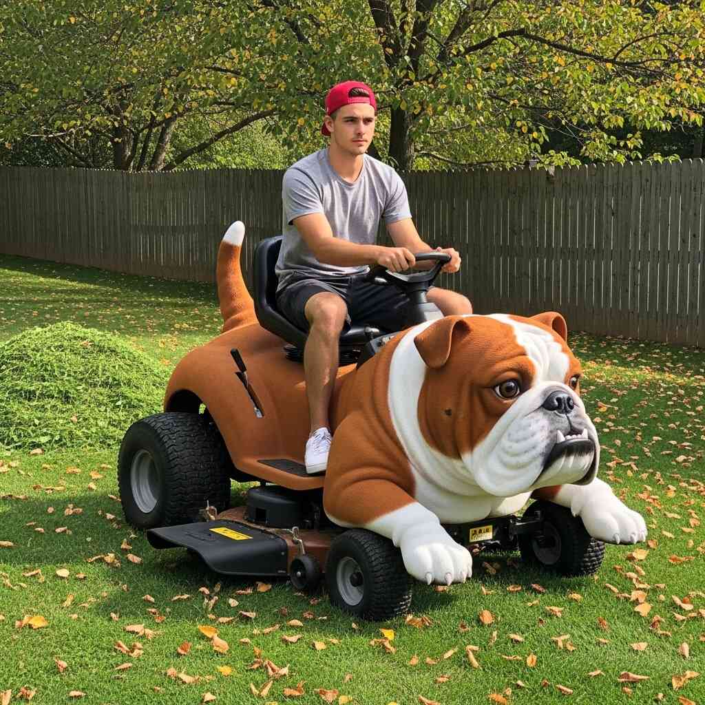 Dog Shaped Lawn Mower