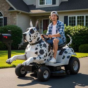 Dog Shaped Lawn Mower