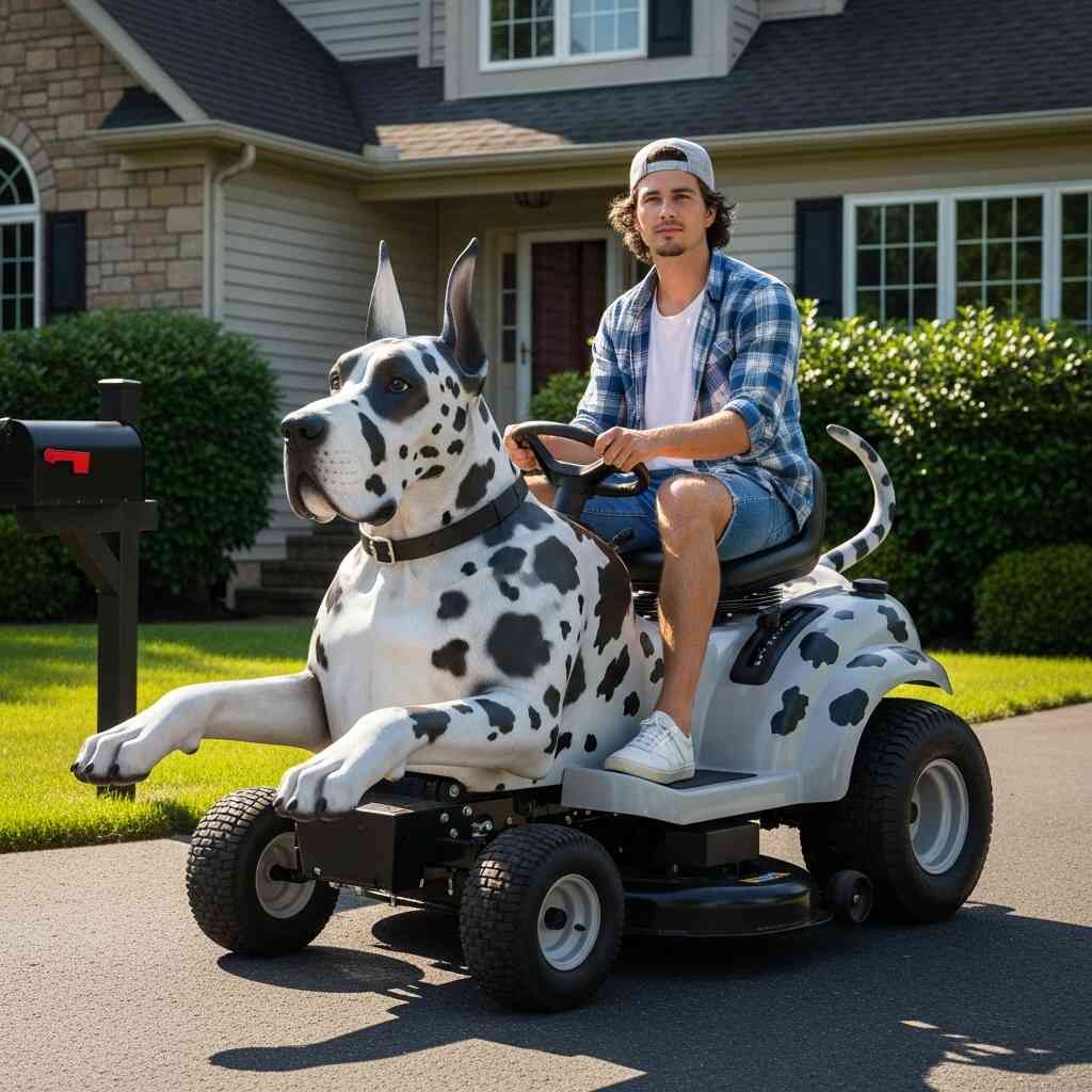 Dog Shaped Lawn Mower