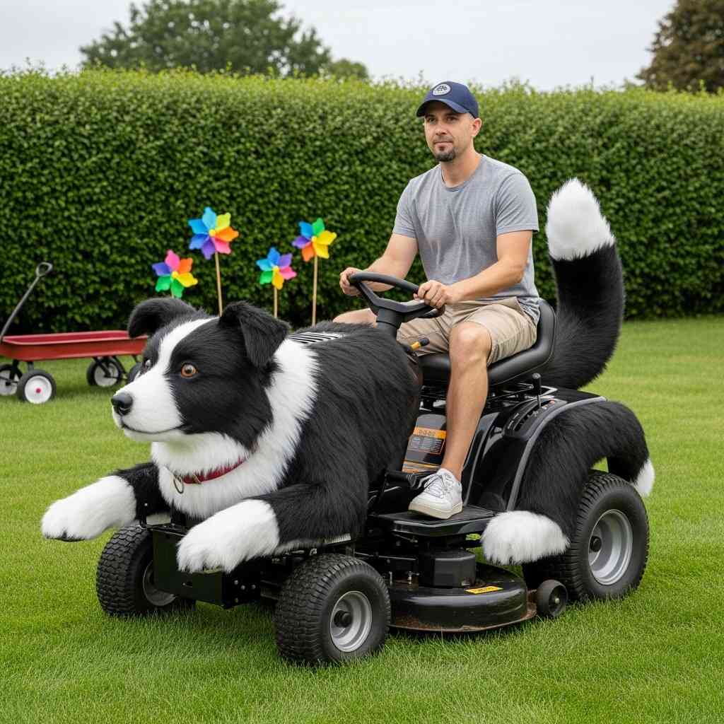 Dog Shaped Lawn Mower