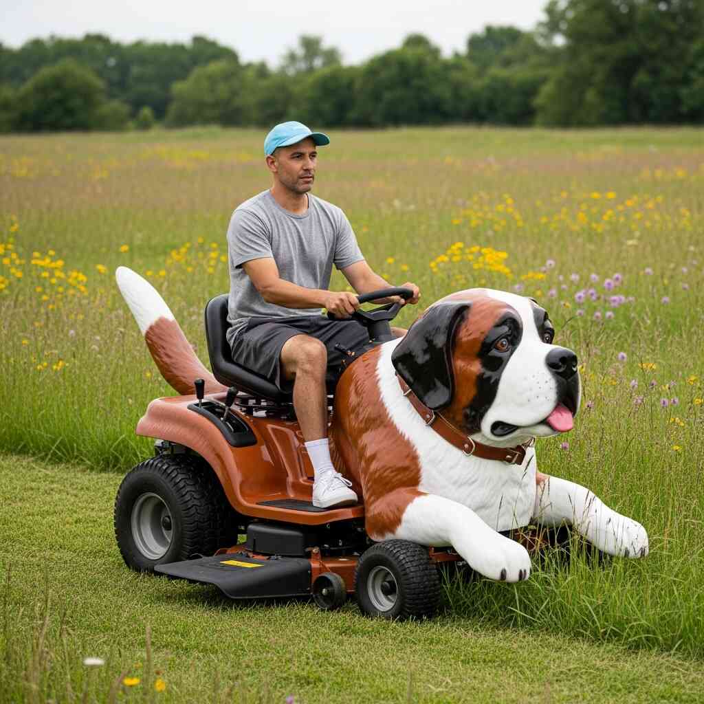 Dog Shaped Lawn Mower