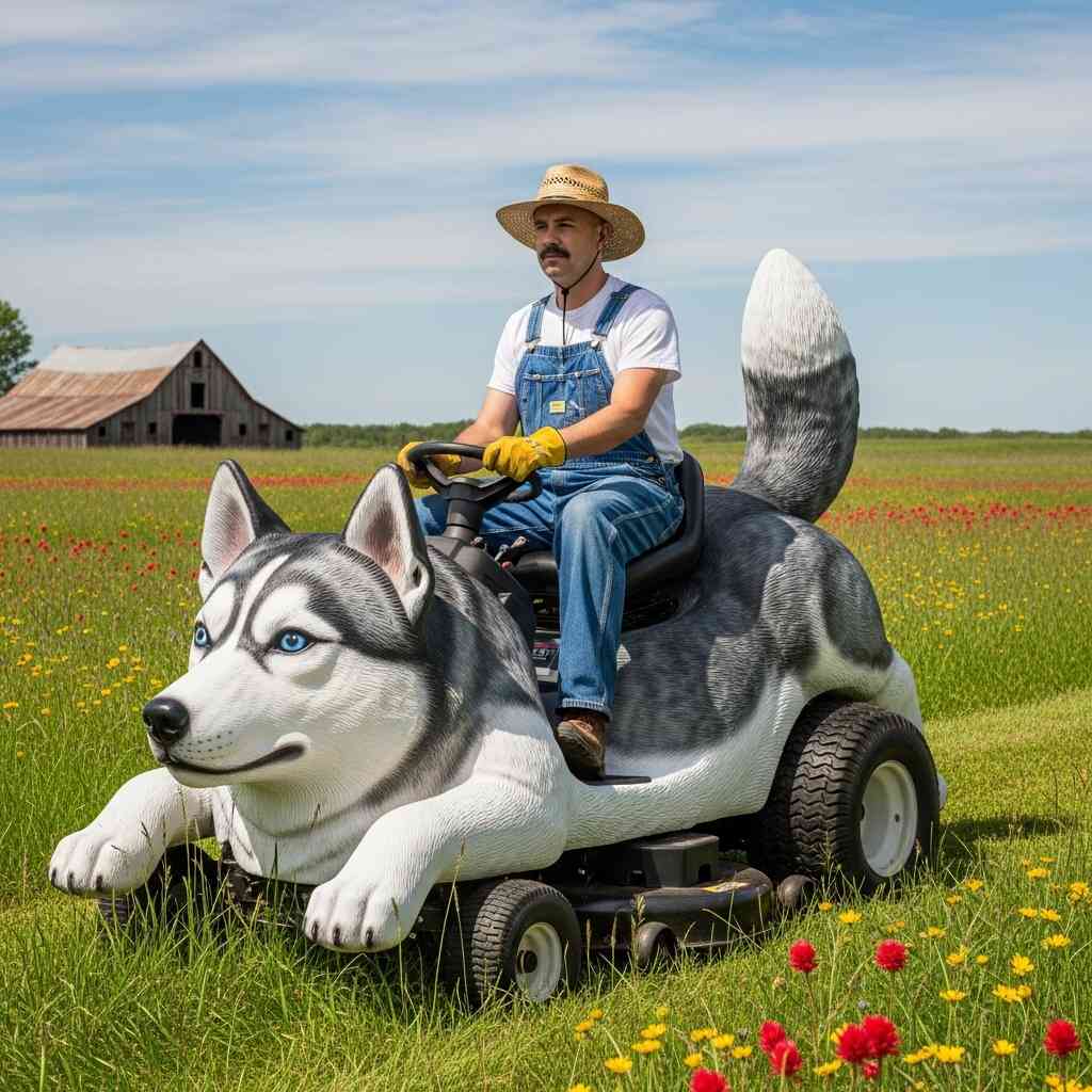 Dog Shaped Lawn Mower