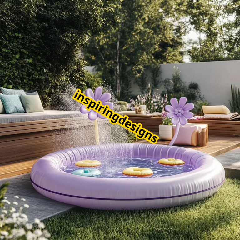 Inflatable Pools with Flower Shower
