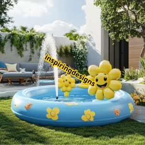 Inflatable Pools with Flower Shower