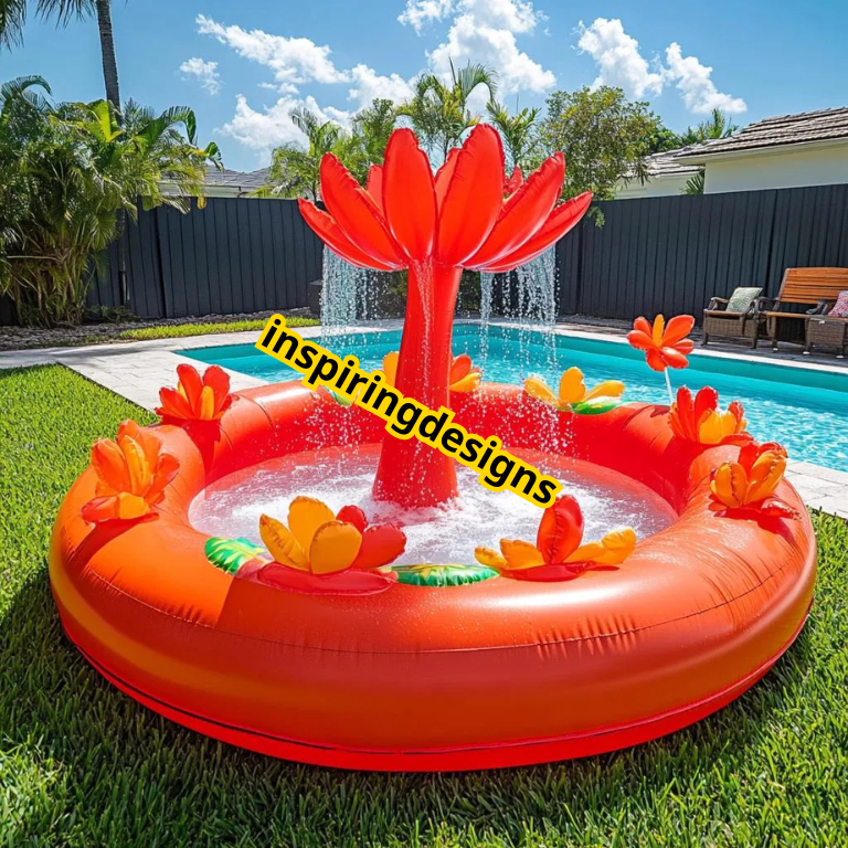 Inflatable Pools with Flower Shower