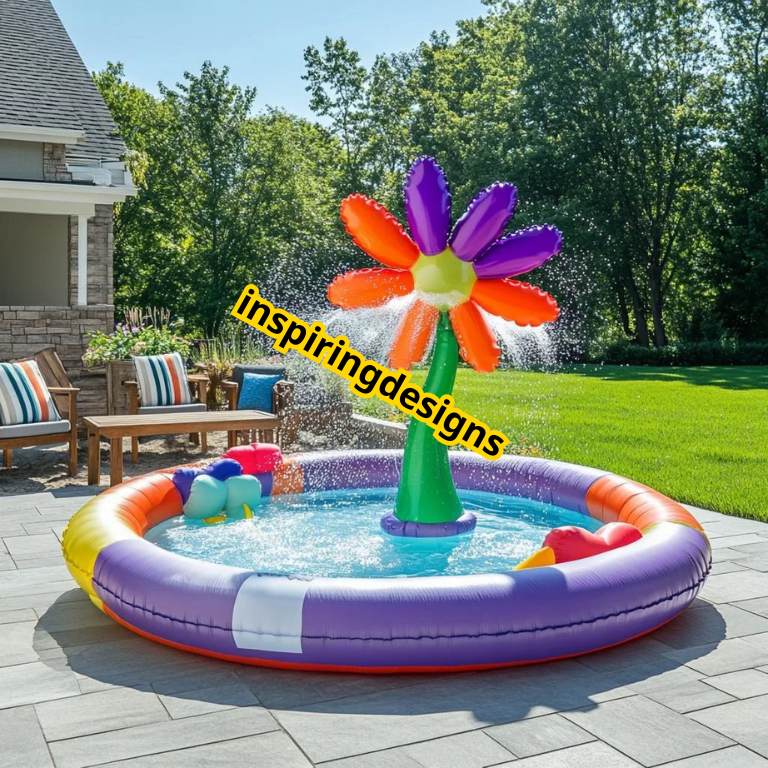 Inflatable Pools with Flower Shower