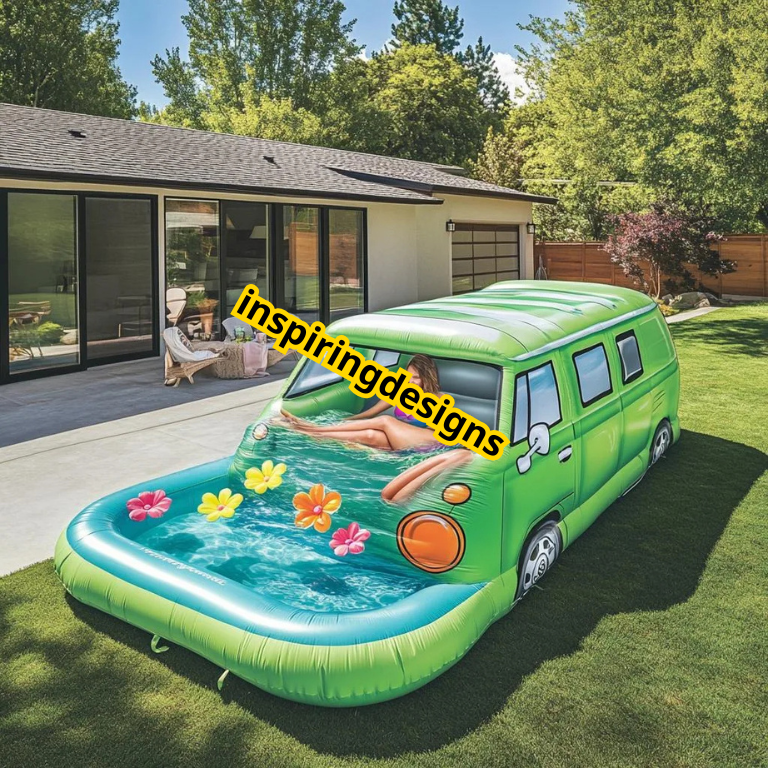 Inflatable VW Bus Pool