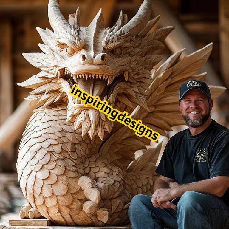 Mind Blowing Dragon Wood Carving