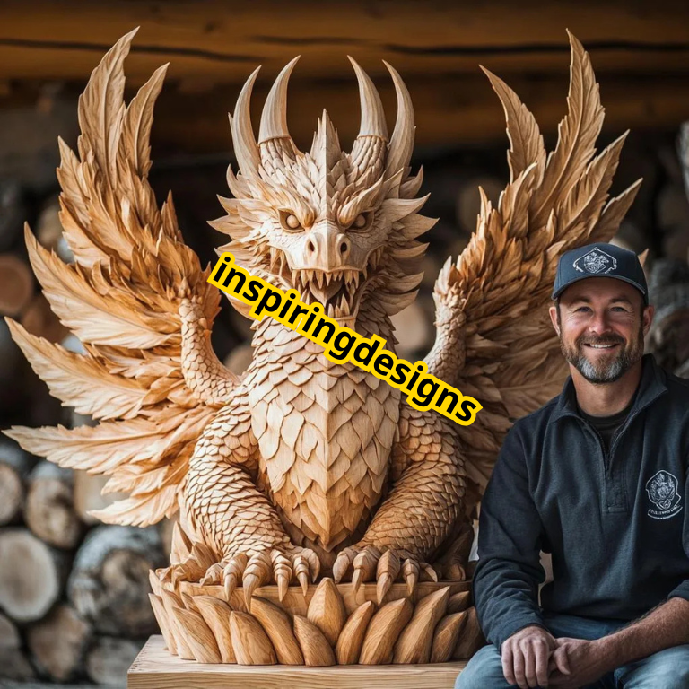 Mind Blowing Dragon Wood Carving