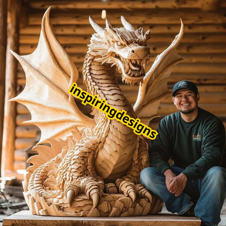 Mind Blowing Dragon Wood Carving