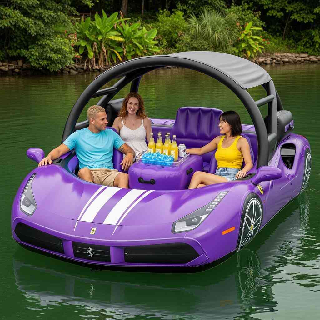 Sports Car Lake Floats