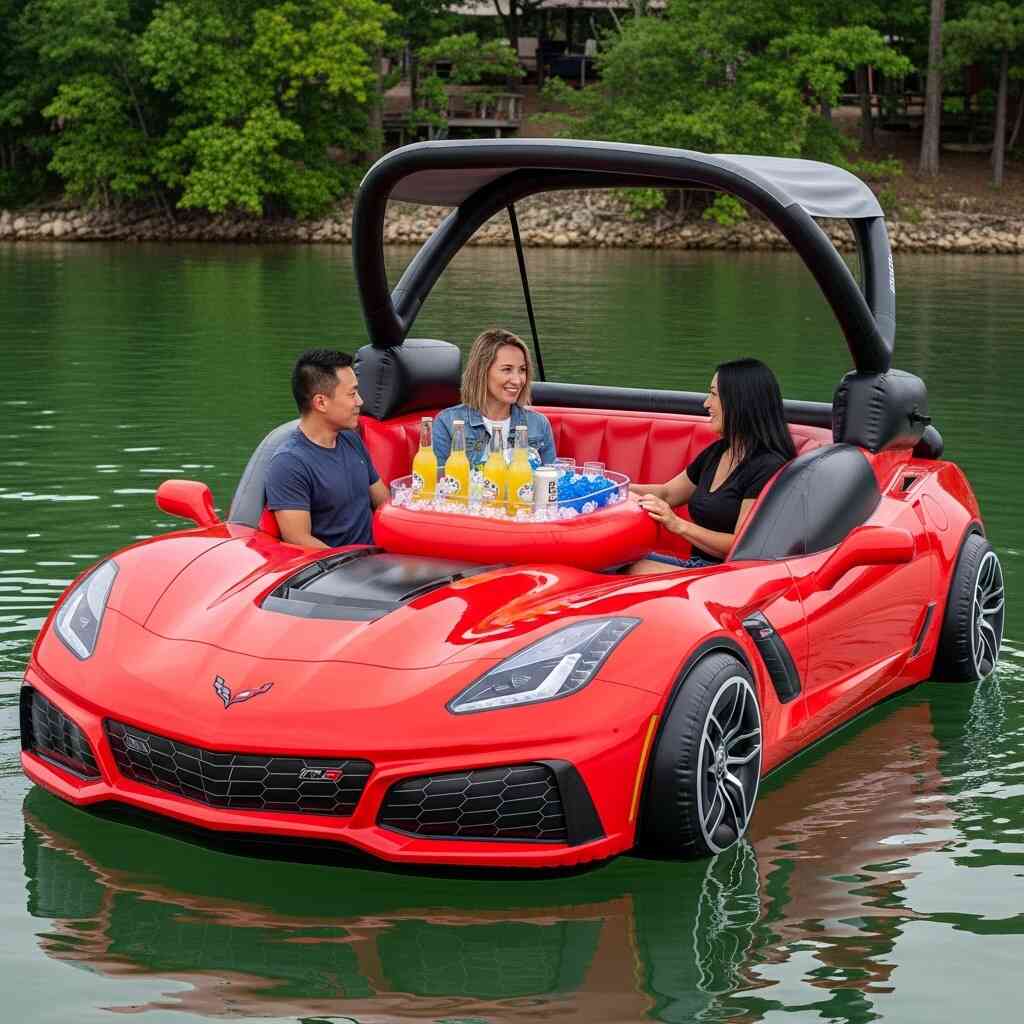 Sports Car Lake Floats